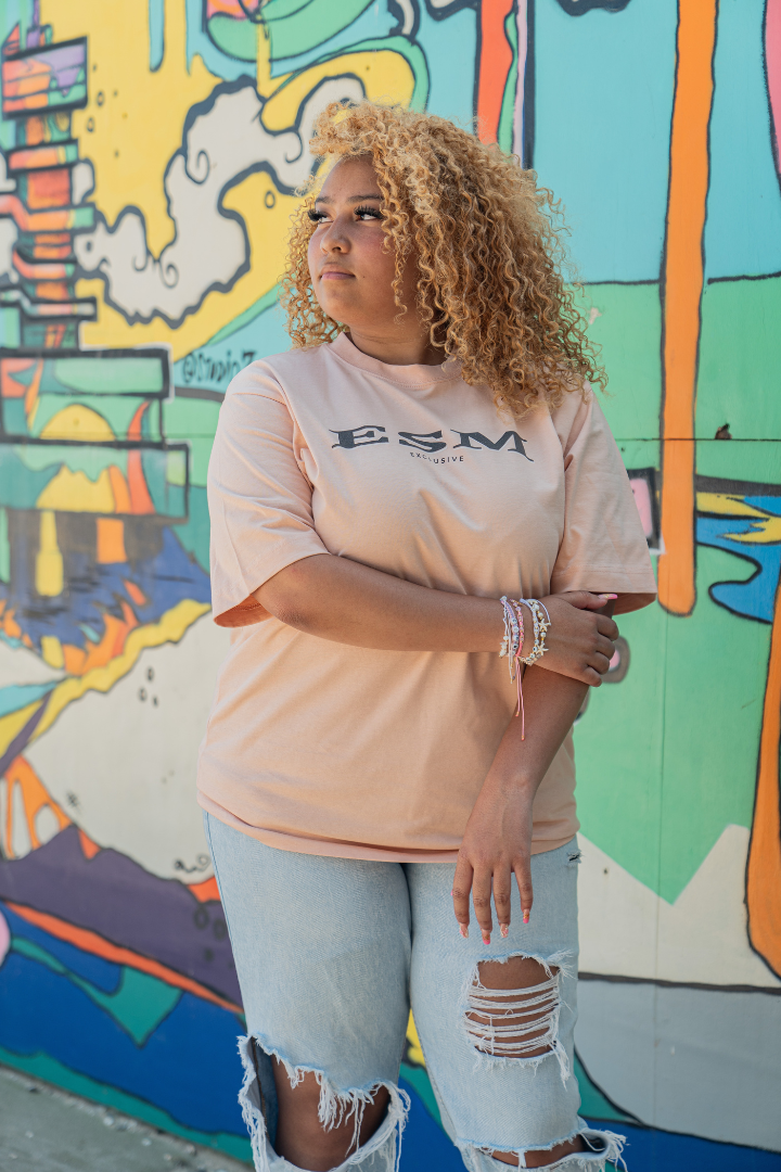 Iconic ESM Tee Light Pink oversized t-shirt