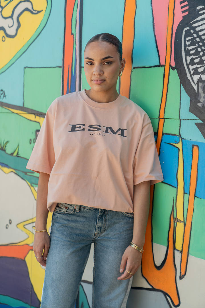 Iconic ESM Tee Light Pink oversized t-shirt