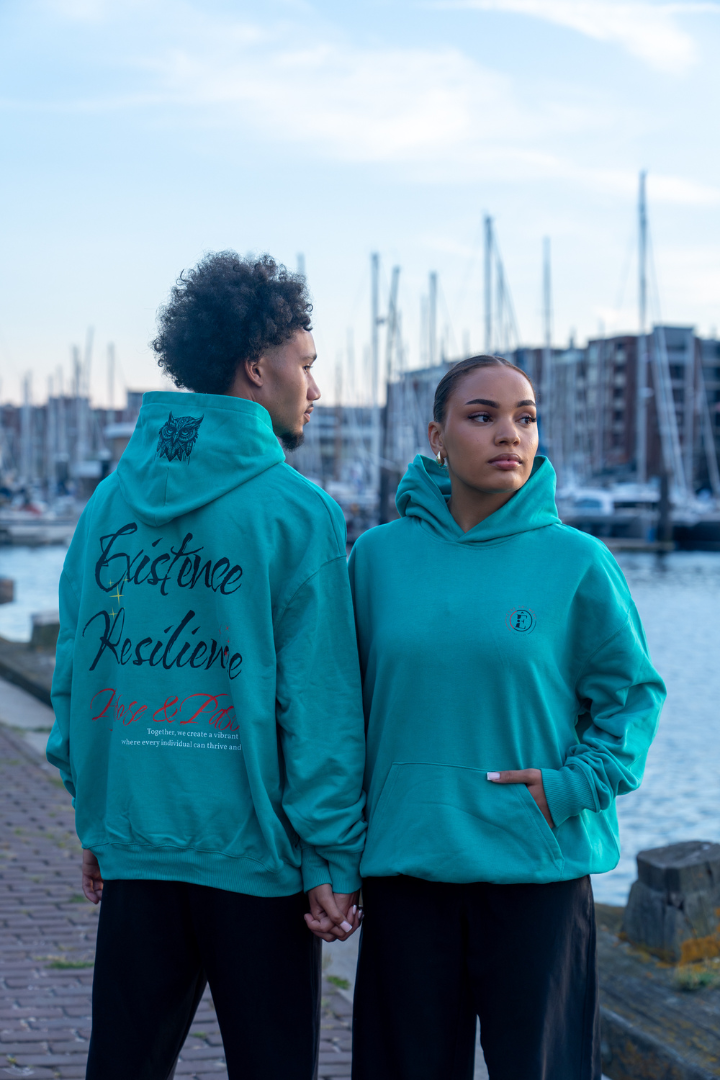 Statement Hoodie Vert Clair